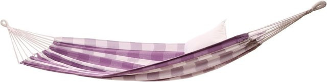 Conacord Mycona Hängematte Garda violett kariert aus Baumwolle, Breite: 120 cm - Bild 1
