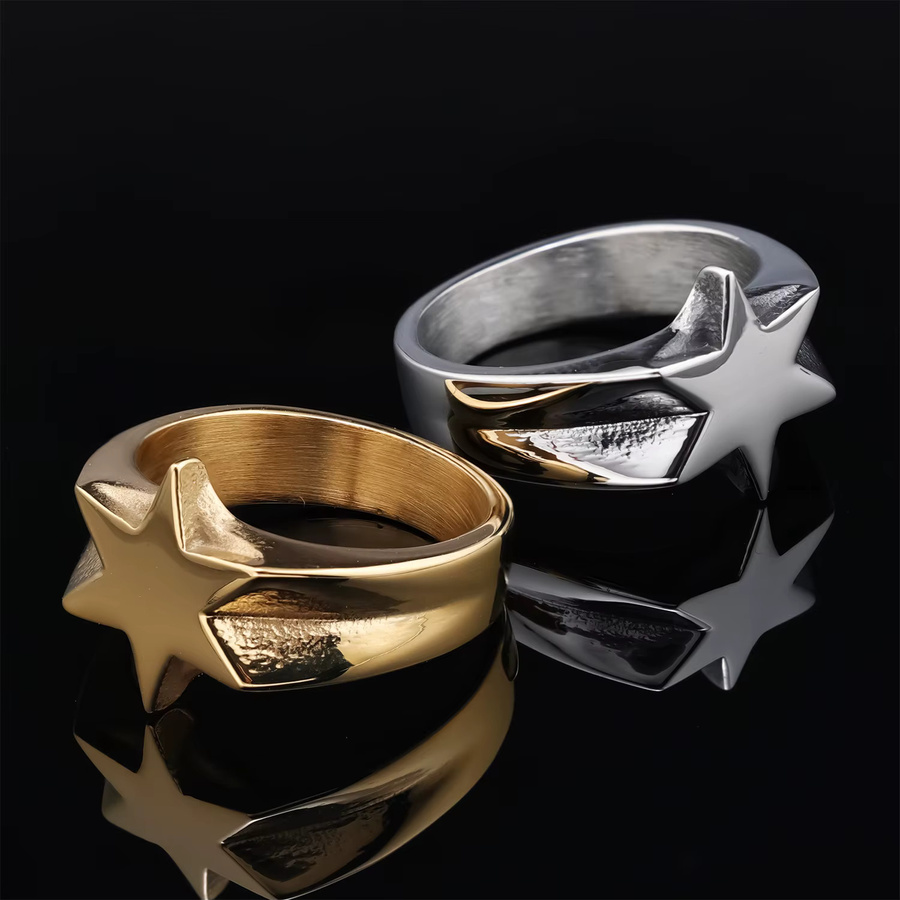 SAIYE Ring Sechspunkt Stern, Edelstahl, Herren - Bild 2