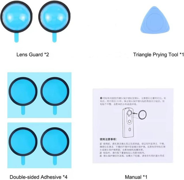 RICOH Objektivschutz PC-Schutz für Theta SC2, Theta S und Theta V in Blau - Bild 1