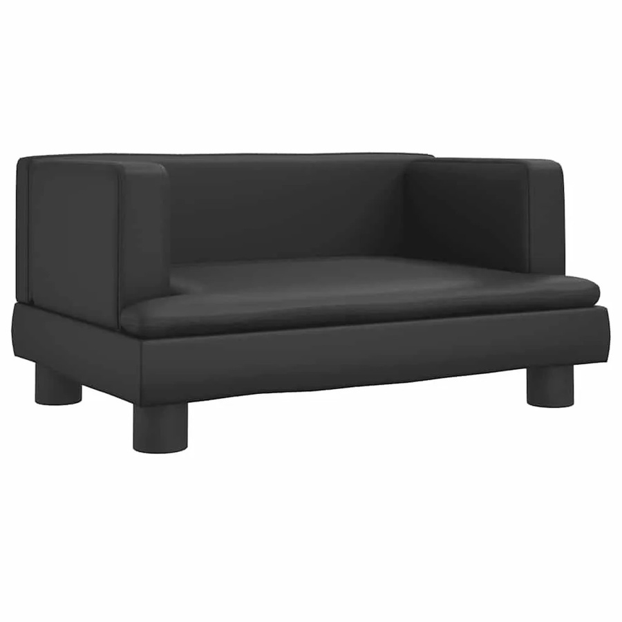 vidaXL Hundebett Sofa aus Kunstleder in Schwarz, B/T/H: 60 x 40 x 30 cm - Bild 2