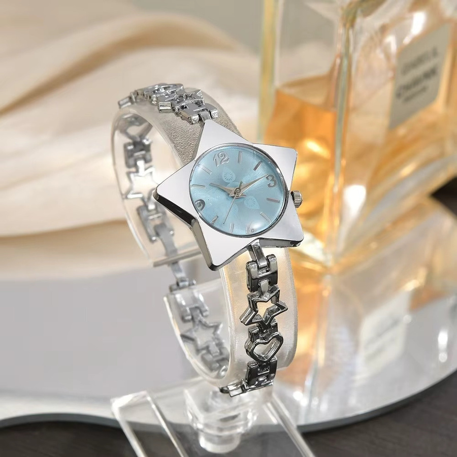 Armbanduhr Damen, Legierung, Quarz, Sternförmig, Milanaise, Kristall - Bild 2