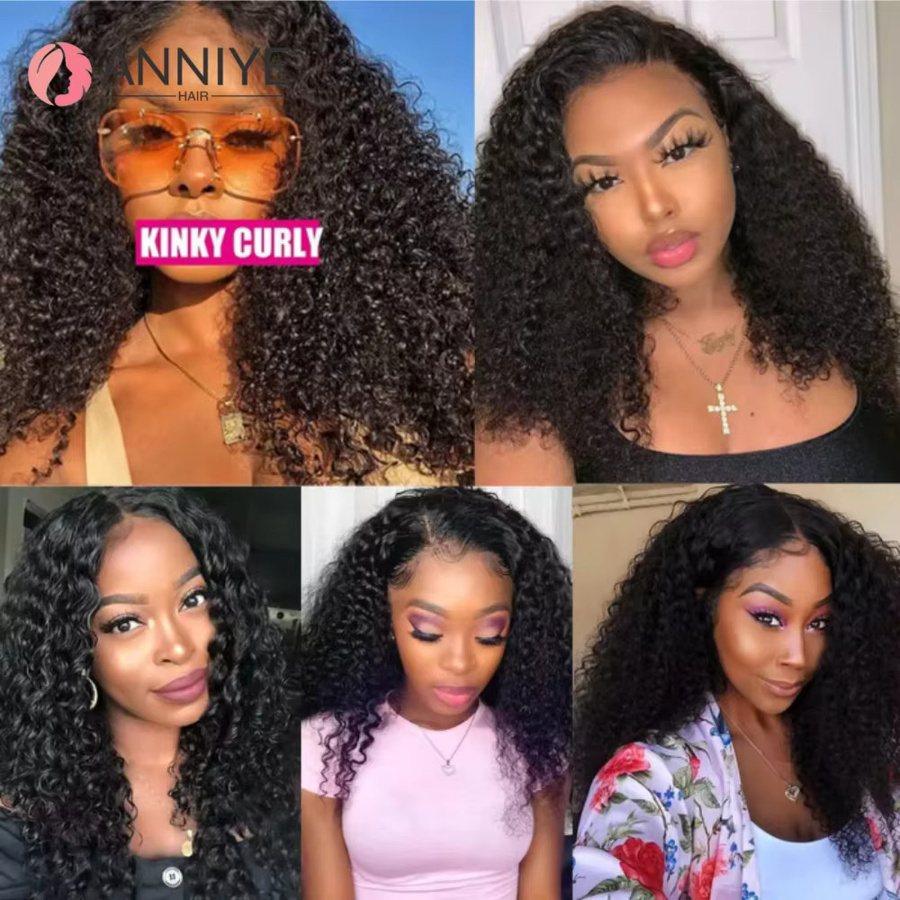 ANNIYE Hair Kinky Curly Echthaarverlängerungen, Damen - Bild 5