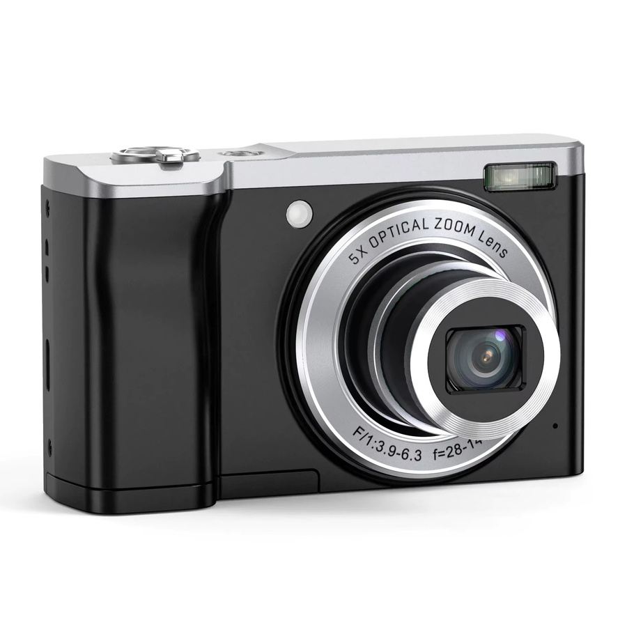 Bytelike 5K HD Digitalkamera mit Dual-Kamera, Anti-Shake und LED-Blitz in Schwarz - Bild 7