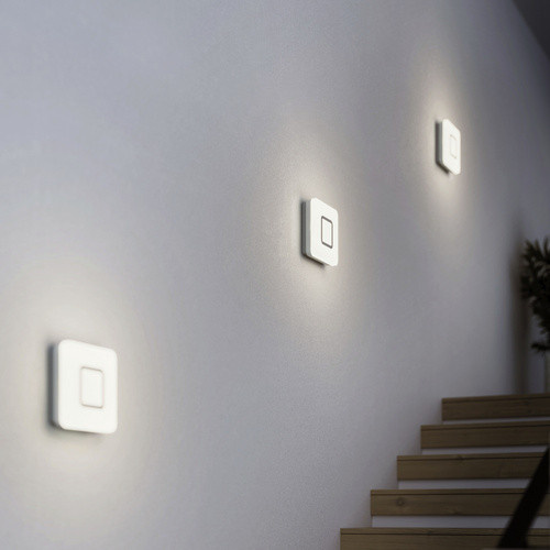 Steinel RS LED M1 S Wand- und Deckenleuchte mit Bewegungsmelder, Edelstahl und Kunststoff, warmweiß, 8,8 W, 759 lm, 3000 K, IP20, silber/weiss - Bild 3