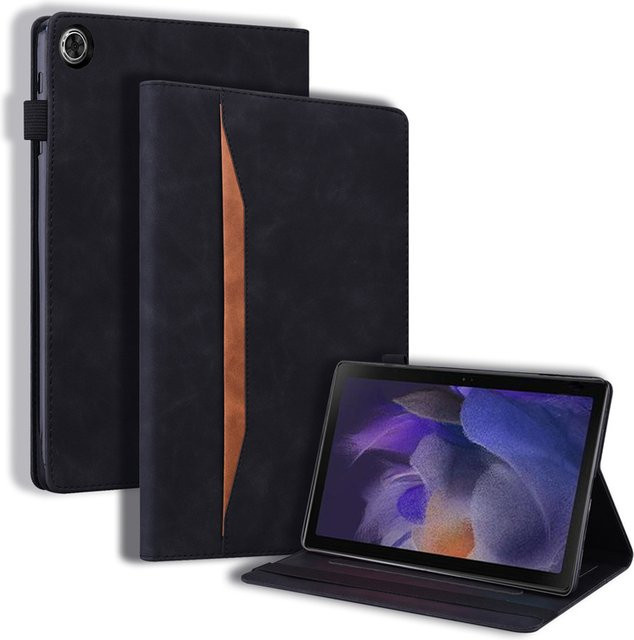 Luxus PU Leder Brieftasche Schutzhülle für Samsung Galaxy Tab A11 8,7 Zoll in Schwarz (SM-X130 X133) - Bild 1
