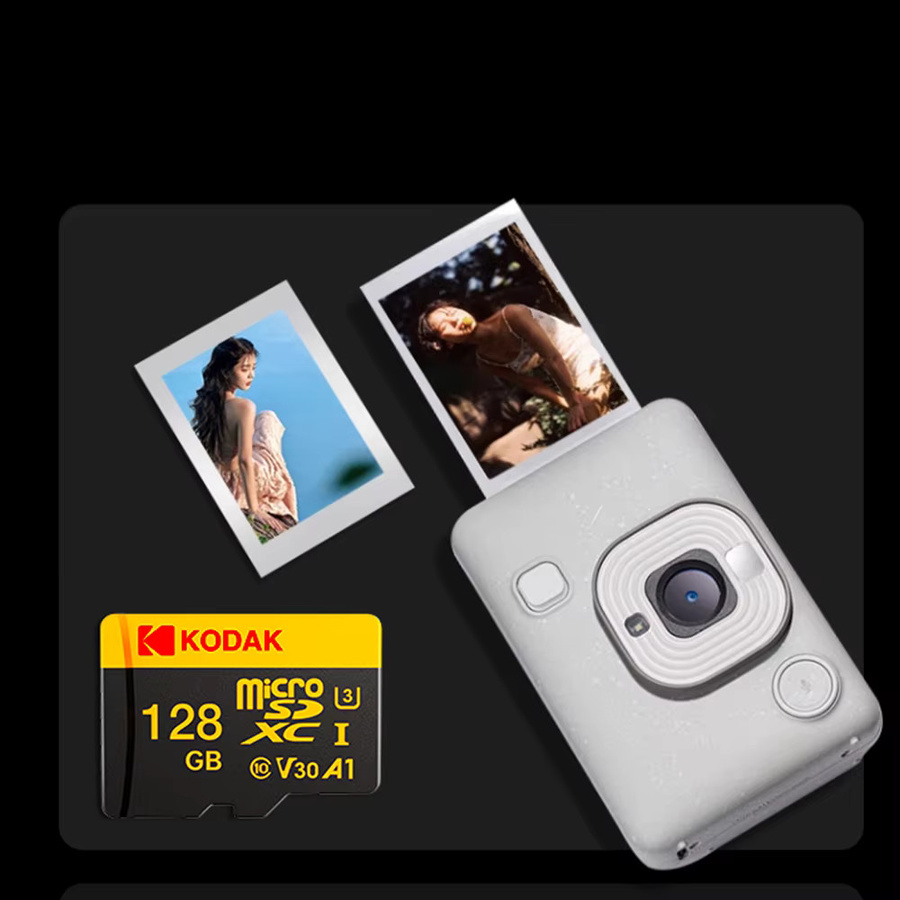 Kodak MicroSD-Speicherkarte 128 GB für Fujifilm Instax Mini Evo zur Speicherung von 4K-Videos und Fotos - Bild 2