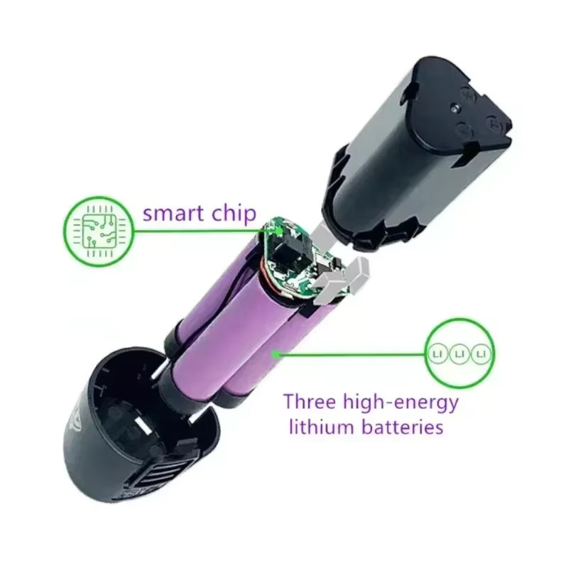 GJUELIRRA Universeller wiederaufladbarer Lithium-Akku 12 V in Schwarz für Bohrmaschinen, Schraubendreher und Winkelschleifer - Bild 3
