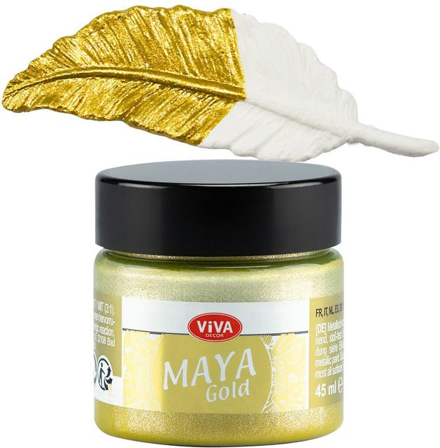 Viva Decor Maya Gold Effektfarbe in Altgold, 45 ml - Bild 1