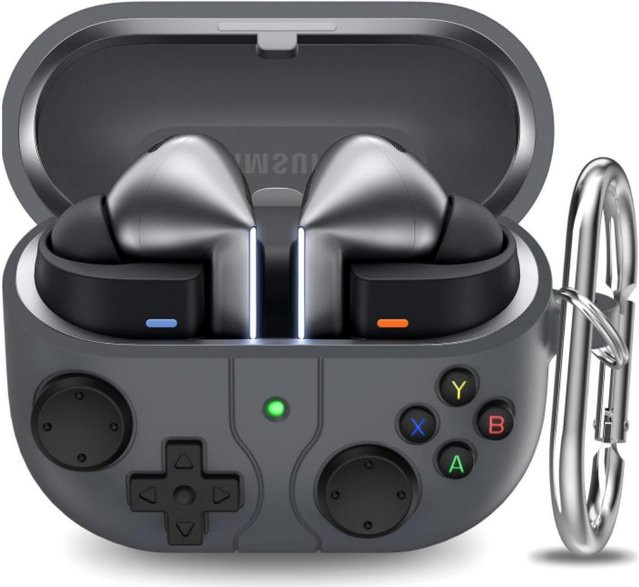 Sturzsichere Kohlefaser Schutzhülle für Samsung Galaxy Buds3 und Galaxy Buds3 Pro in Schwarz und Gelb - Bild 1
