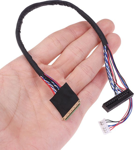 40-poliges LED-LCD-LVDS-Bildschirmkabel in Schwarz, 1 Kanal, 6 Bit für Displays - Bild 1