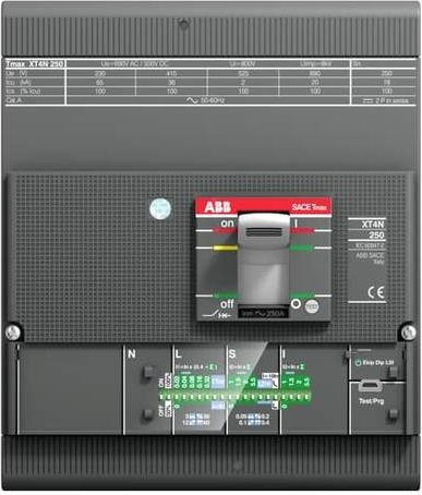 ABB XT4H 250 EKIP DIP Leistungsschalter in Grau mit Einstellbereich 250 - 2500A und max. 690 V/AC - Bild 1