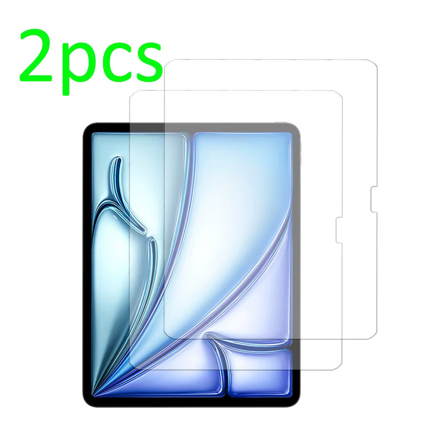 2 Stück Displayschutzfolie aus gehärtetem Glas für Apple iPad Air 11 Zoll und 13 Zoll (Modelle 2024, M2, M4), transparent - Bild 1