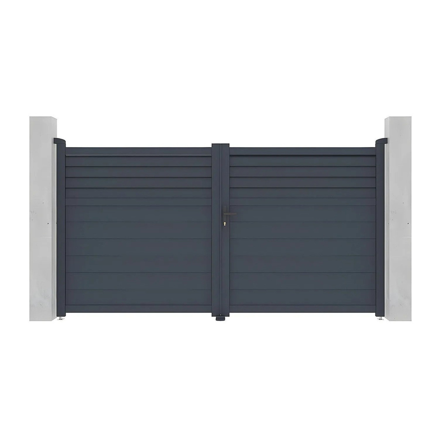 Vente-unique Flügeltor Viazo aus Aluminium in Anthrazitgrau, Breite: 300 cm - Bild 2