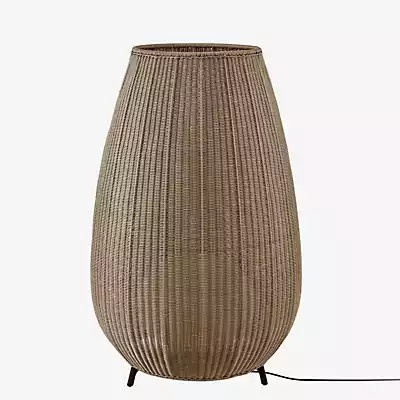Bover Amphora LED Stehleuchte aus Rattan in Beige und Braun - Bild 1