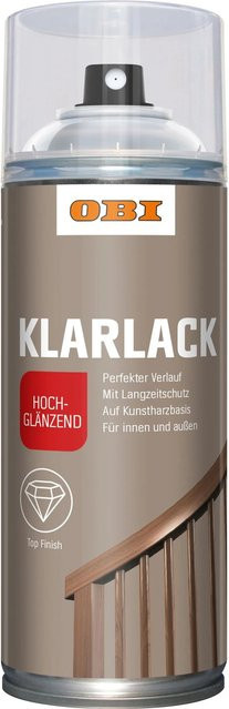 OBI Klarlack Spray Transparent hochglänzend aus Kunstharz 400 ml - Bild 1
