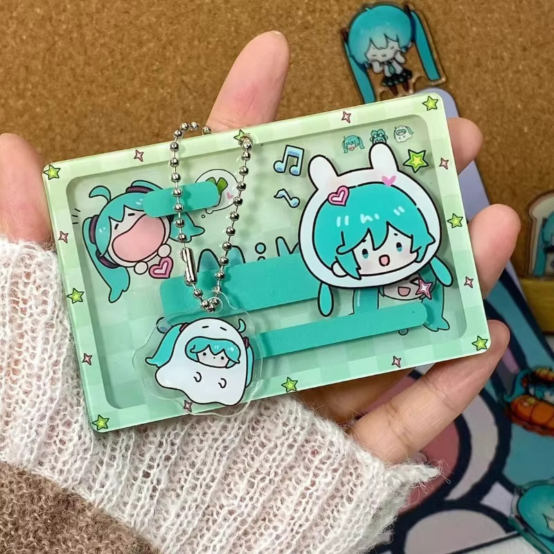 Bandai Hatsune Miku Anime-Peripherieartikel, Cartoon, dekorativer Anhänger aus Acryl - Bild 2