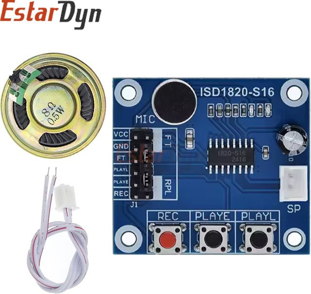 EstarDyn ISD1820-S16 Aufnahmemodul mit Lautsprecher und Mikrofonen in Blau - Bild 1