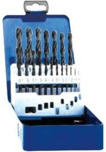 Exact Eventus 32001 HSS Metall-Spiralbohrer-Set 19-teilig in Schwarz und Silber aus Edelstahl - Bild 1