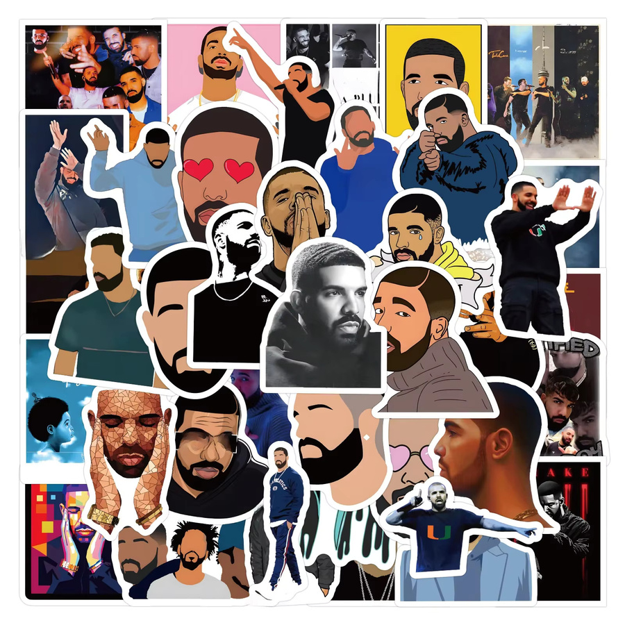 Bandai Hot Rap Drake Aufkleber, Cartoon, 64-teiliges Set - Bild 5