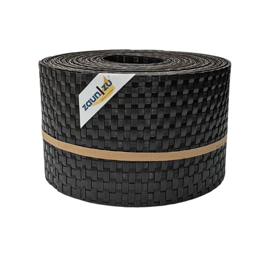 zaun zu Sichtschutzstreifen Rattan für Doppelstabmatten UV-beständig Dunkelbraun 10x 2,55 m - Bild 2