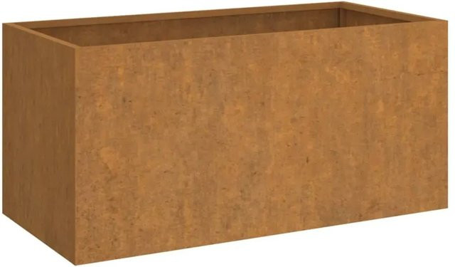 vidaXL Pflanzkübel aus Cortenstahl in Braun, B/T/H: 62 x 30 x 29 cm - Bild 1