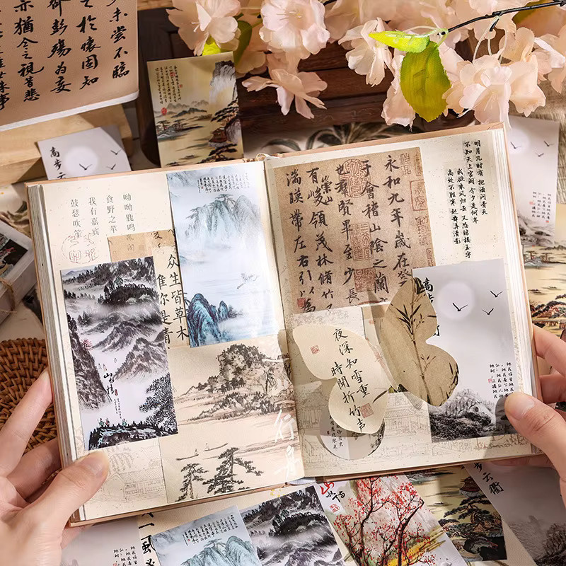 20-teiliges Aufkleberpaket im chinesischen Stil, dekorative Etiketten im antiken Design und Siegelaufkleber in Multicolour für Geschenke und Tagebücher - Bild 3
