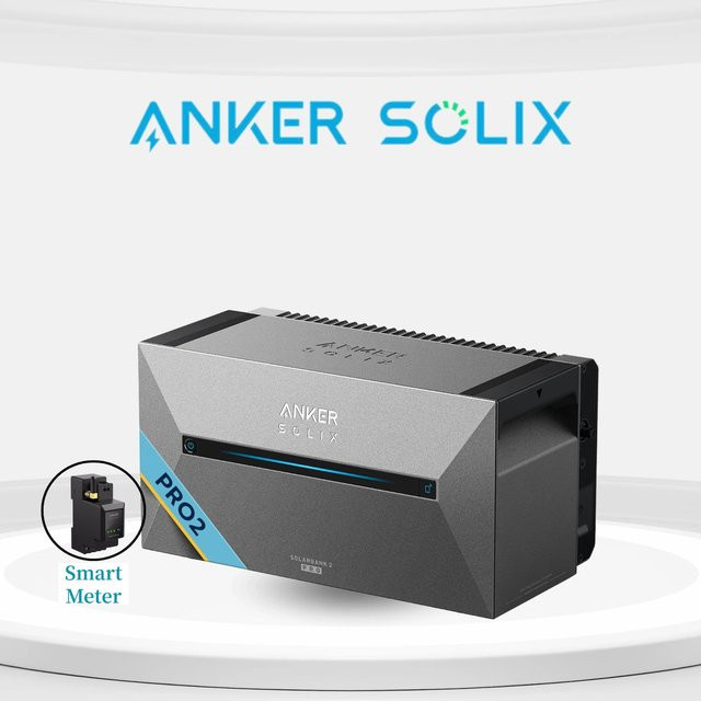 Anker SOLIX Solarbank 2 E1600 pro Speicher für Balkonkraftwerk, 1,6 kWh, Grau - Bild 1