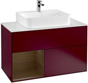 V&B Waschtischunterschrank Finion 100 Wandbeleuchtung in Weiß glänzend B/T/H: 100 x 50,1 x 50,1 cm - Bild 1