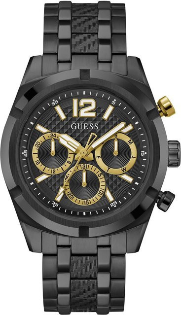 Guess Armbanduhr, Quarz, Edelstahl, Schwarz, 44 mm, Herren - Bild 1