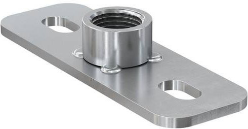 Fischer GPS 1/2 Grundplatte 120mm aus verzinktem Stahl, 25 Stück, Silber - Bild 1