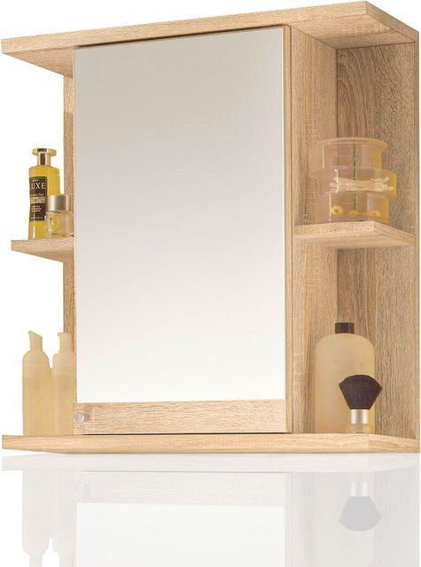 Aileenstore Spiegelschrank Badmöbel Sonoma mit Ablagen und Spiegel an der Tür, Wandmontage, Höhe: 66,0 cm, Breite: 109,0 cm - Bild 1