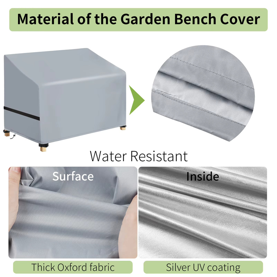 Wasserdichte Gartenstuhl-Abdeckungen aus Polyester für Gartenmöbel in Schwarz und Grau - Bild 2