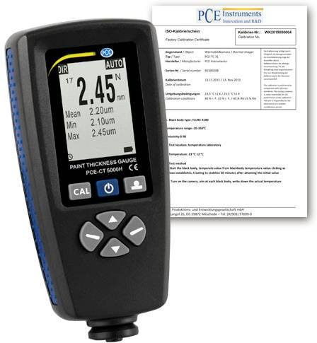 PCE Instruments PCE-CT 5000H-ICA Schichtdicken-Messgerät in Schwarz, Messbereich 0 - 5000µm, kalibriert nach ISO - Bild 1