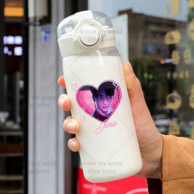 Yiran Toy Sport Trinkflasche KPop Dämonenjäger transparent weiß 400ml - Bild 1