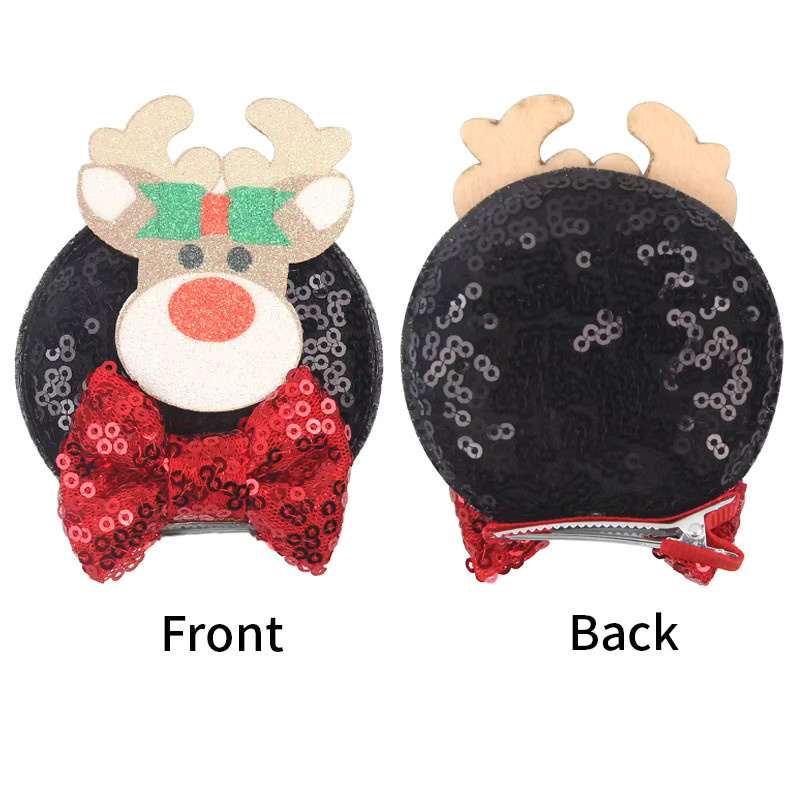 HEROCROSS Disney Mickey Maus Ohren Haar Clips mit Glitter Bogen, Kinder - Bild 2