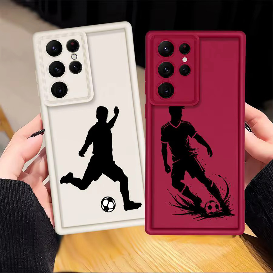 Fußball-Kunstdruck Handyhülle für Samsung Galaxy S26 Ultra, S25, S24 Ultra, S23, S22, S21, S20 FE, Note 20 Ultra in Multicolor - Bild 1