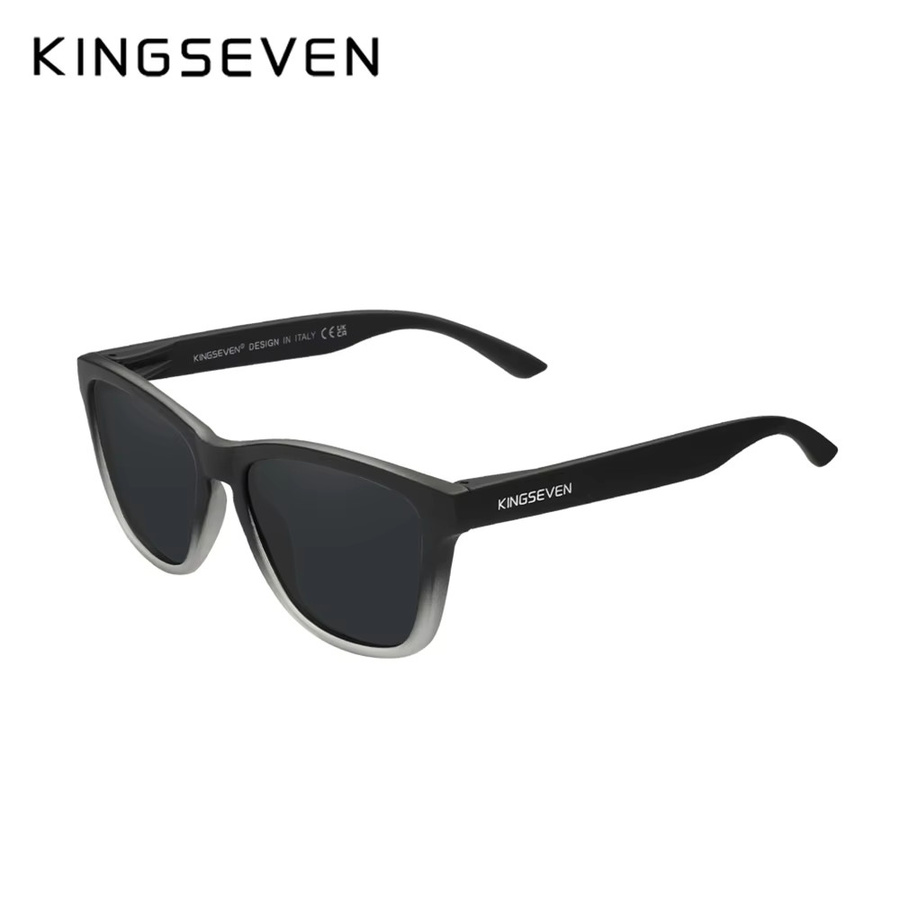 Kings even Sonnenbrille, polarisiert, Vollrand, TR90, Unisex, black - Bild 1