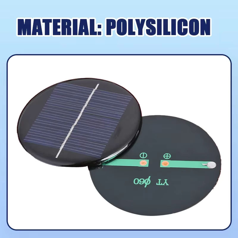 Polykristallines Silizium Solarpanel rund in Blau, 6V 2W 70mA, Durchmesser: 80 mm - Bild 4