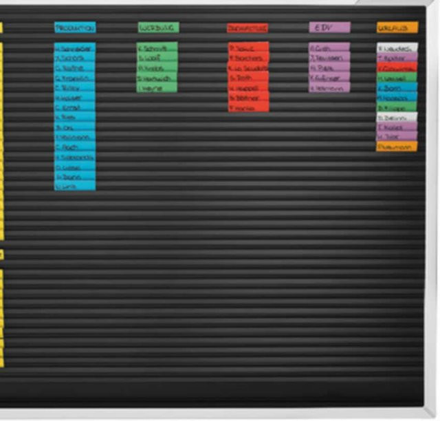 Magnetoplan Streifenstecktafel in Anthrazit mit 38 Bahnen, B: 66,0 cm, H: 49,8 cm - Bild 1