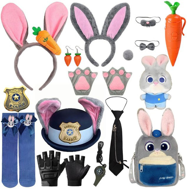 Disney Zootopia Judy Hopps Kostüm-Accessoires-Set, Zubehör - Bild 1