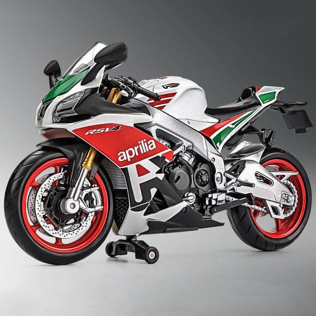 Linyi toy car Aprilia Rsv4 Rr1000 Motorrad Modell, 1:12, Weiß, ab 18 Jahre - Bild 1