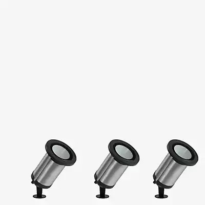 Paulmann Plug & Shine Classic LED Erdspießstrahler in Silber und Schwarz aus Metall