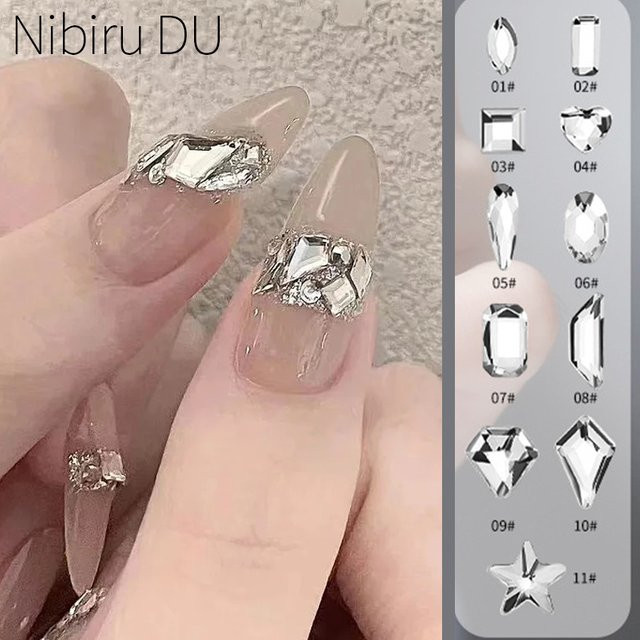 Nibiru DU Nagel-Strass Mini Diamanten, Weiß, Glänzend - Bild 1