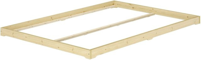 Erst-Holz King Size Bett Modell 47 aus Massivholz Fichte geölt, Beige, B/T/H: 200 x 200 x 9 cm - Bild 1