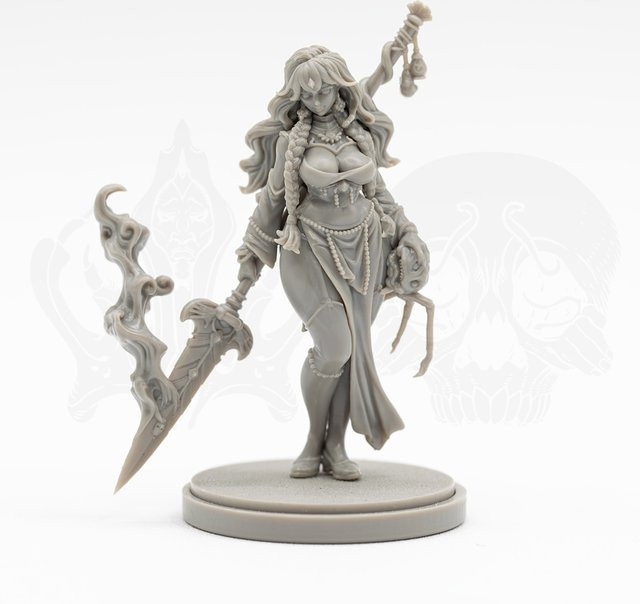 GK Partisan R Kriegerin, Resin-Modellfigur, Fantasy, unmontierter und unbemalter Bausatz - Bild 1
