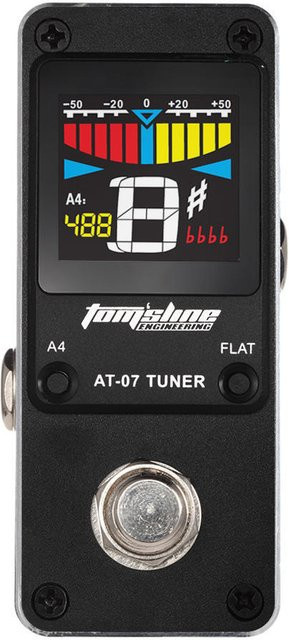 AROMA AT-07 Mini Chromatic Tuner Effektpedal für E-Gitarren in Grau - Bild 1