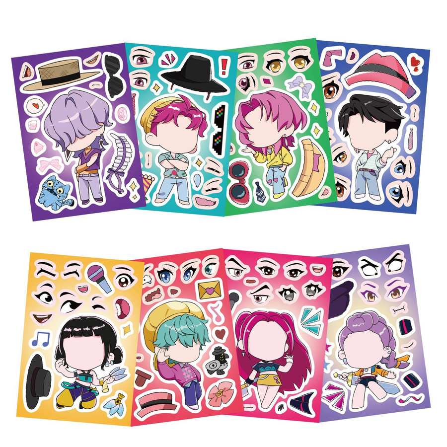 Yiran toy 1 Cartoon KPOP Dämonenjäger Serie Aufkleber 8-teiliges Set - Bild 3