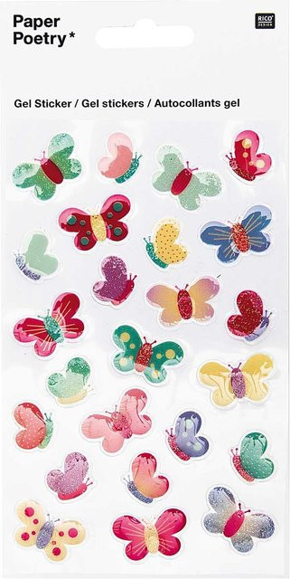 Rico Design Paper Poetry Gelsticker Schmetterlinge - Bild 1