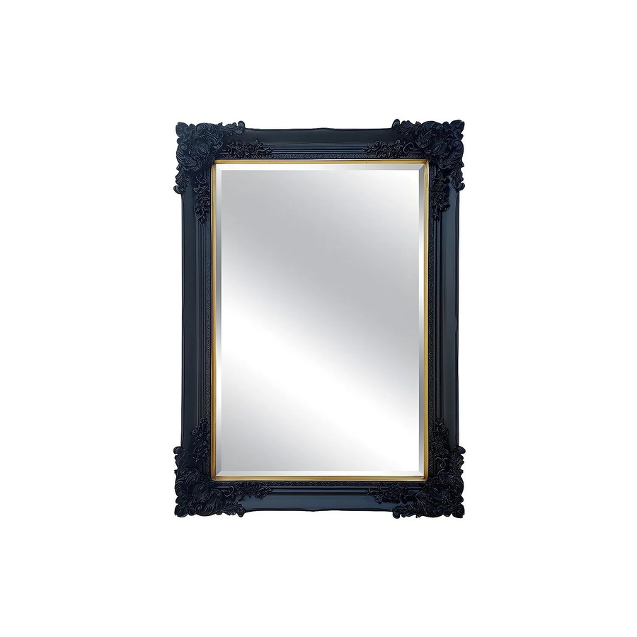 Vente-unique Wandspiegel Atalaya in Schwarz mit Eukalyptusholz, Breite: 79 cm - Bild 2
