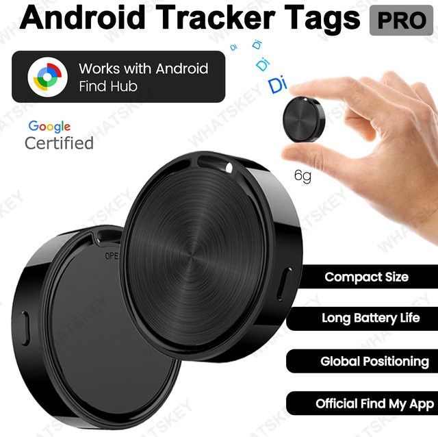 Google Find My Mini GPS Tracker für Android zur Ortung von Haustieren und Gegenständen in Schwarz - Bild 1